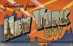 Greetings from New York Postcard