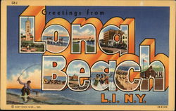 Greetings from Long Beach New York Postcard Postcard Postcard