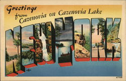 Greetings from Cazenovia New York Postcard Postcard Postcard