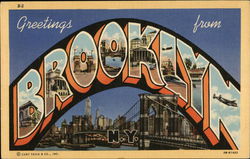 Greetings From Brooklyn N.Y. New York Postcard Postcard Postcard