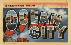 Greetings from Ocean City, MD. Maryland Postcard Postcard Postcard
