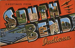 Greetings from South Bend Postcard
