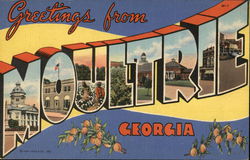 Greetings from Moultrie Georgia Postcard Postcard Postcard