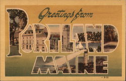 Greetings from Portland, Maine Postcard Postcard Postcard