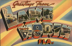 Greetings from Lake Worth Florida Postcard Postcard Postcard