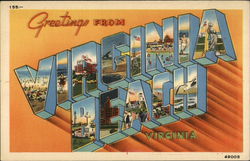 Greetings from Virginia Beach Postcard Postcard Postcard