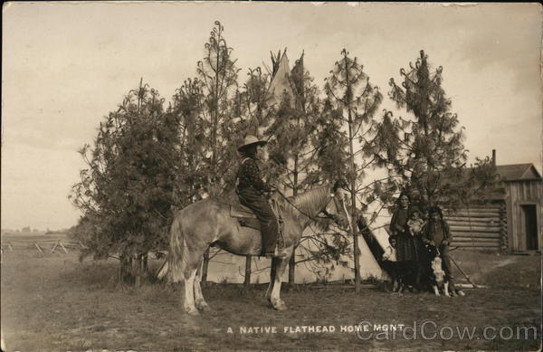 Indian Family, Horse Flathead Indian Reservation Montana
