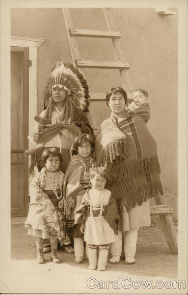 Indian Chief and Family Native Americana