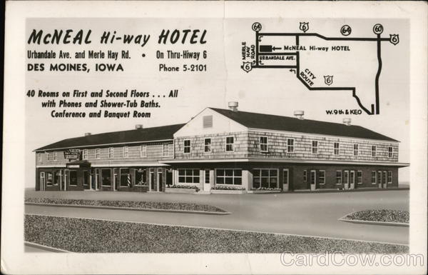 McNeal Hi-way Hotel Des Moines Iowa