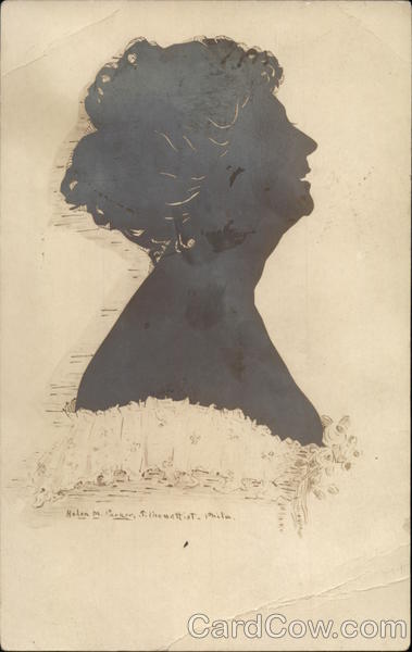 Silhouette of Helen M. Parker, Silhouettist Philadelphia Pennsylvania