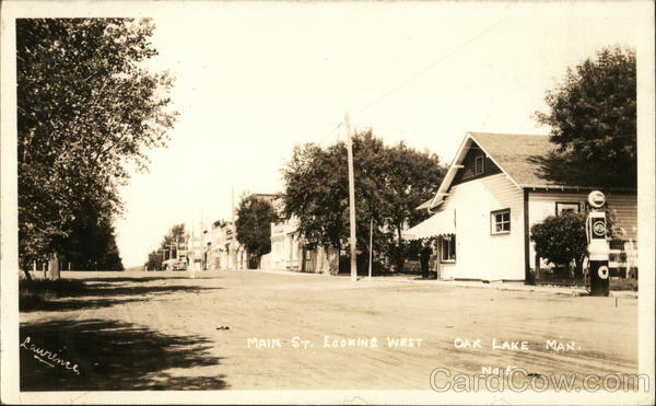 Main Street Looking West Oak Lake MB Canada Laurence