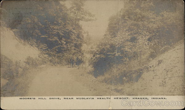 Moore's Hill Drive, near Mudlavia Health Resort Kramer Indiana