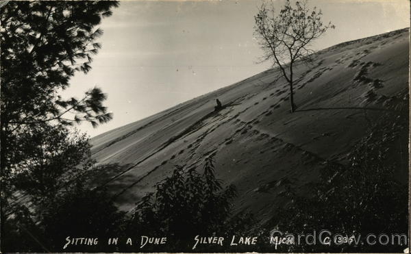 Sitting on a Sand Dune Silver Lake Michigan