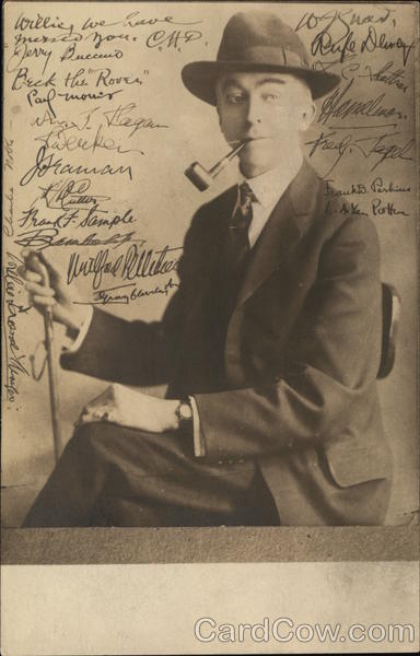Portrait of Old Actor - Many Autographs Actors