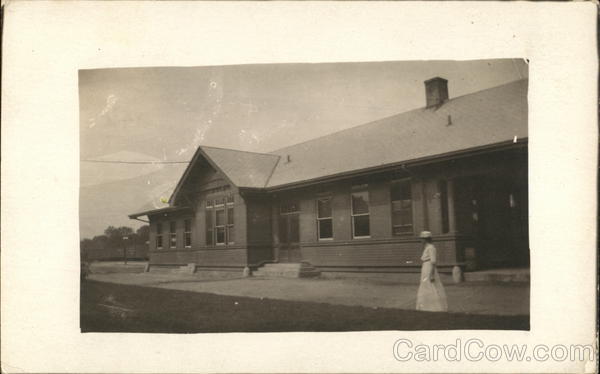 Woman Outside Train Station Depots