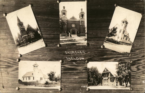 View of Churches Sheldon Iowa