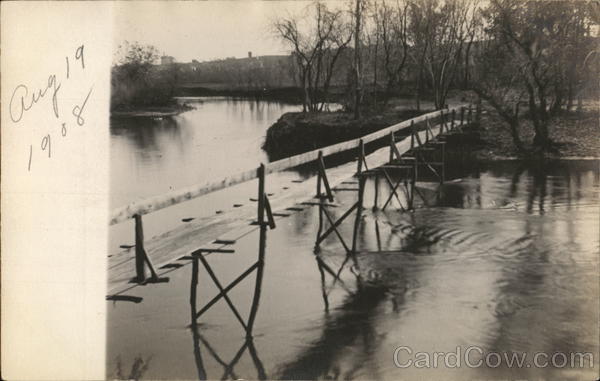 Walking Bridge Over River Sioux Rapids Iowa