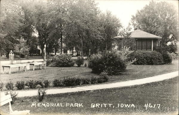 Memorial Park Britt Iowa