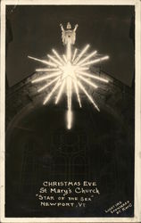 St. Mary's Church - Christmas Eve Newport, VT Postcard Postcard Postcard