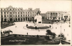 Plaza San Martin Lima, Peru Postcard Postcard Postcard