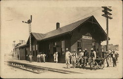 Railway Depot Postcard
