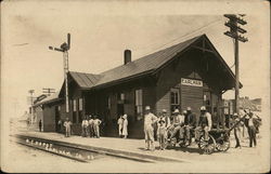 Railway Depot Earlham, IA Postcard Postcard Postcard