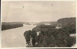 Scenic View of the Rock River, 1918 Postcard