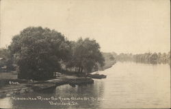 Kiswaukee River, South from State Street Bridge Belvidere, IL Postcard Postcard Postcard