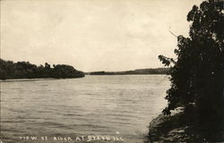 View of River Byron, IL Postcard Postcard Postcard