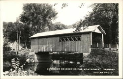 Comstock Covered Bridge Montgomery, VT Postcard Postcard Postcard