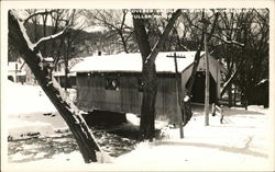 Covered Bridge in Winter Montgomery, VT Postcard Postcard Postcard