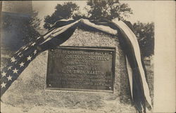 Stone Marking Site of Garrison House Built by Capt. Jonathan Longfellow Postcard