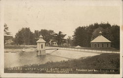 Concord Water-Works Gate Houses, Penacook Lake Postcard