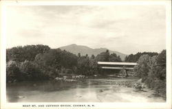 Moat Mountain and Covered Bridge Postcard