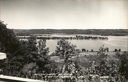 View of the Mississippi River Guttenberg, IA Postcard Postcard Postcard