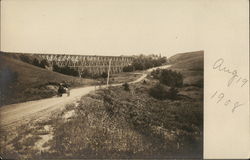 Bridge Along Roadway Postcard