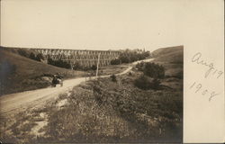 Bridge Along Roadway Sioux Rapids, IA Postcard Postcard Postcard