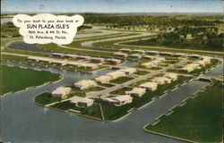 St. Petersburg, Florida Sun Plaza Isle's waterfront development Postcard