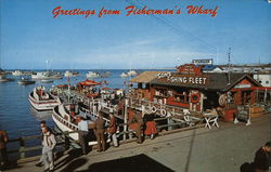 Greetings from Fisherman's Wharf Monterey, CA Postcard Postcard Postcard