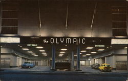 Olympic Hotel Drive-in Entrance Postcard