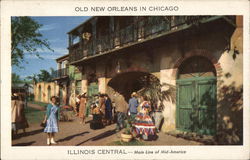 Old New Orleans in Chicago Illinois Postcard Postcard Postcard