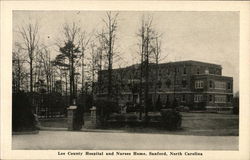 Lee County Hospital and Nurses Home Postcard