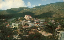 French Town St. Thomas, VI Caribbean Islands Postcard Postcard Postcard