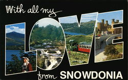 With All My Love From Snowdonia Wales Postcard Postcard Postcard