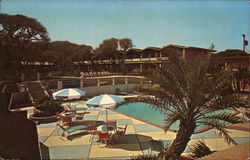 "Come by Sea, Air or Car" Sandollar Motor Hotel Postcard