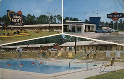 Miami Motel & Restaurant Claxton, GA Postcard Postcard Postcard