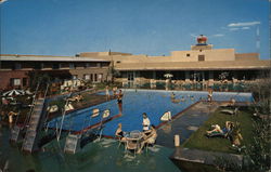 Royal Nevada Hotel, Las Vegas Nevada View of the Pool Postcard