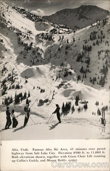 Famous Alta Ski Area, Collin's Gulch and Mount Baldy Utah