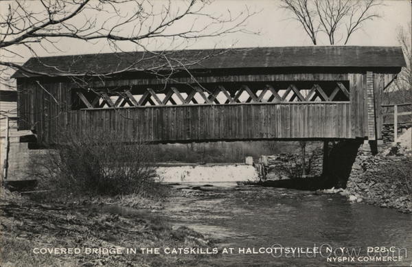 Covered Bridge in the Catskills at Halcottsville, N.Y. New York