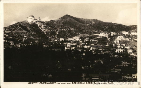 Griffith Observatory seen from Barnsdall Park Los Angeles California
